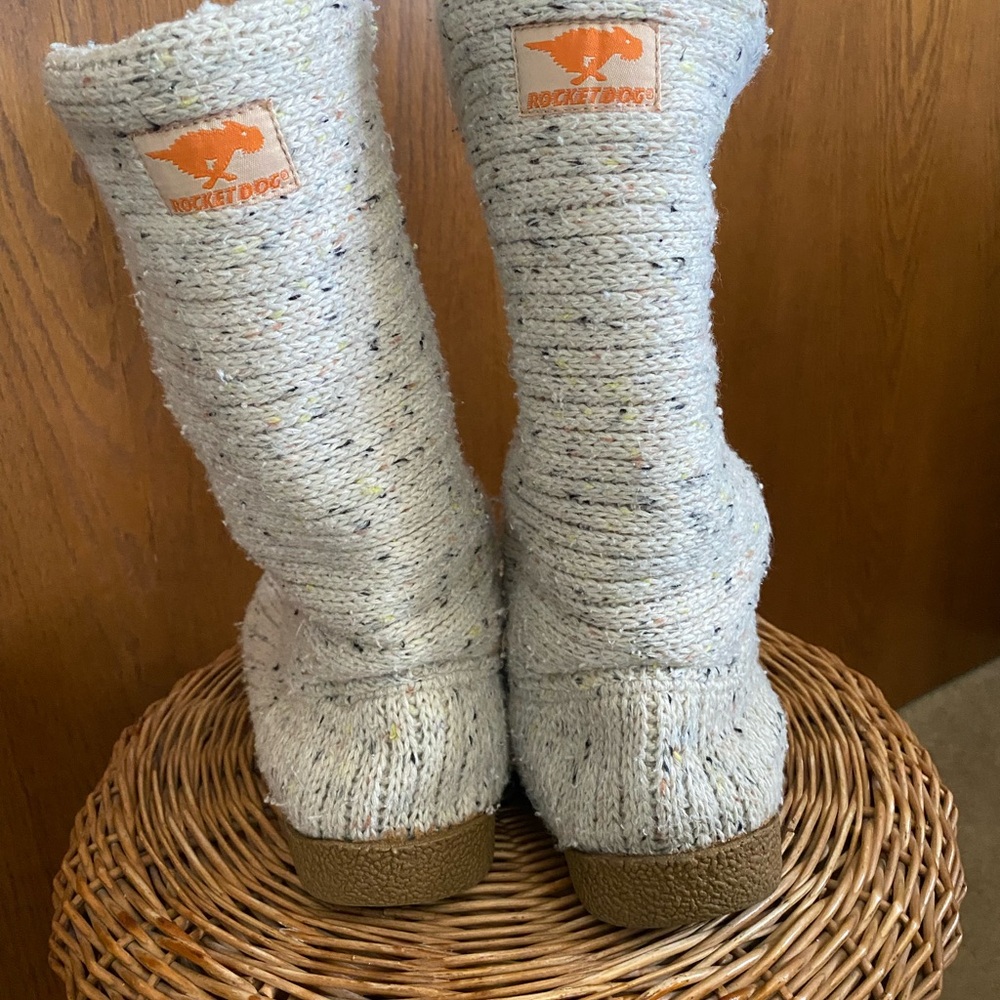 Rocket Dog Knit Boots - Cream